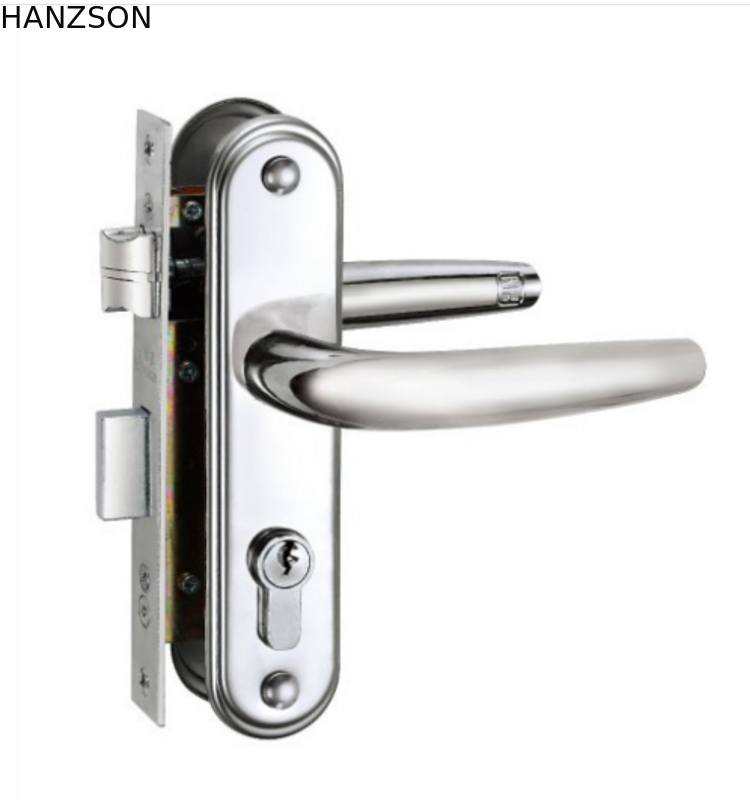 La serratura di chiavistello senza molla di scatto di Front Door Entry Handle And della sicurezza ha messo il chiavistello senza molla di scatto lucido del cilindro della leva